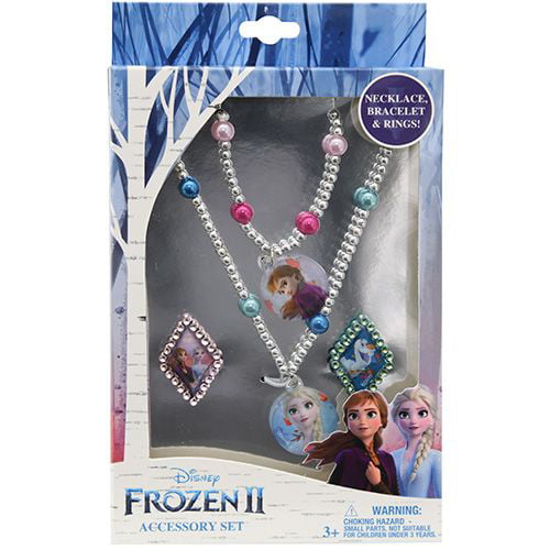 5/3 pcs Kids Girls Princess elsa Necklace&Bracelet&Ring Set Jewelry Gift Tops 